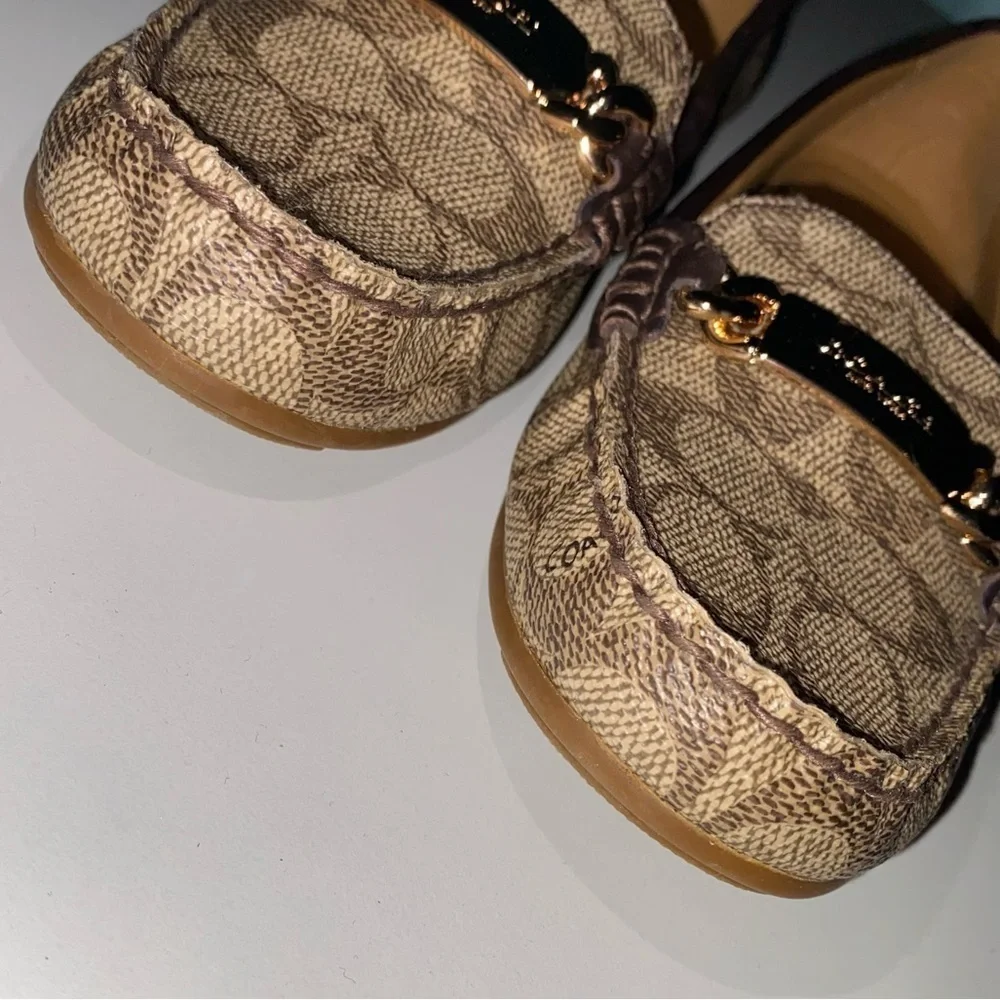 NWOT COACH BRAND OLIVE SIGNATURE C SLIP ON LOAFERS NEVER WORN LUXURY DESIGNER - Picture 10 of 14